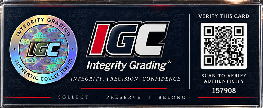 IGC black reverse label with seal and QR artwork