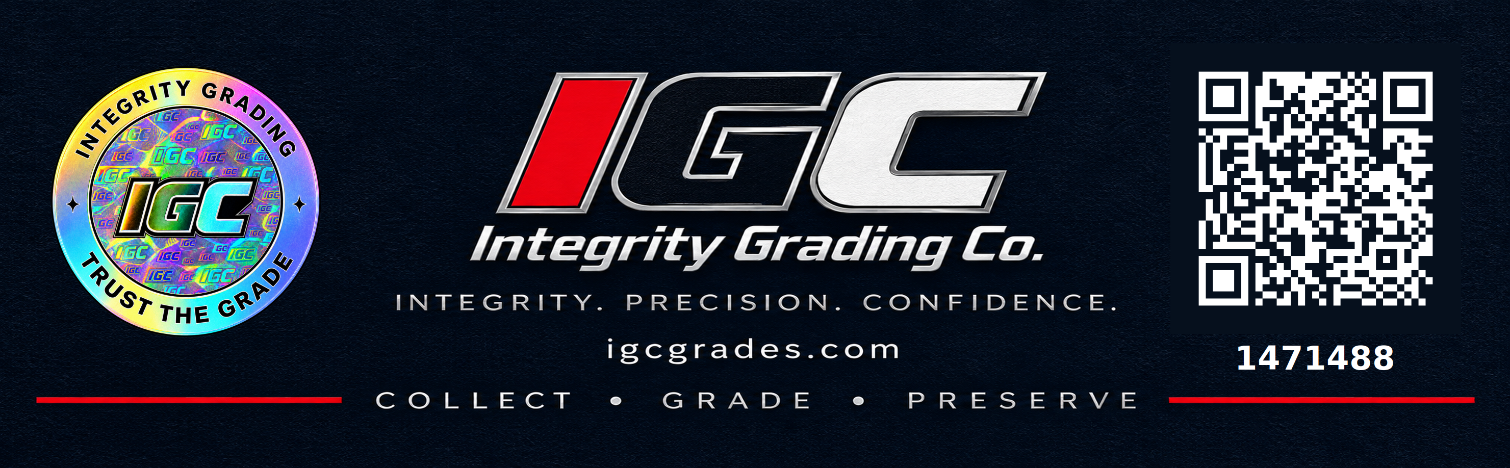 IGC black reverse label with seal and QR artwork